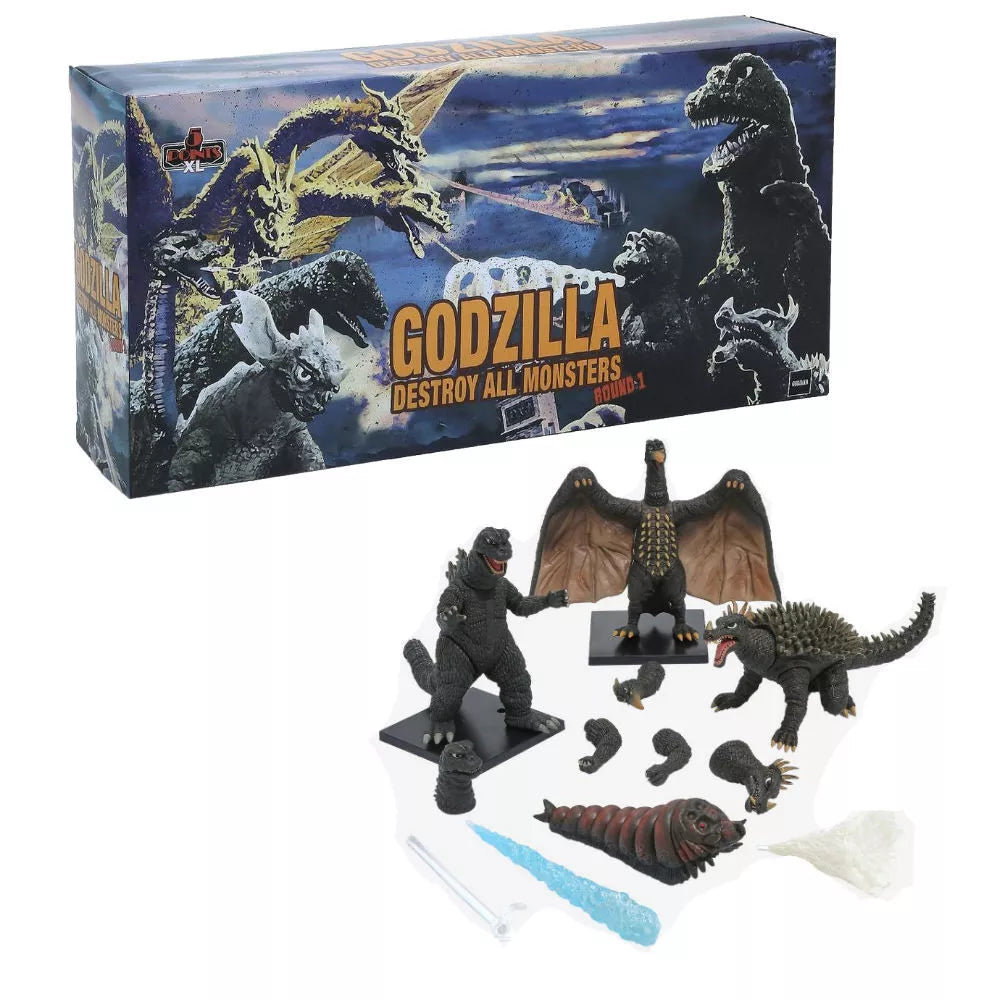 Mezco Toyz Godzilla Destroy All Monsters (1968) 5 Points XL Round 1 Boxed Set