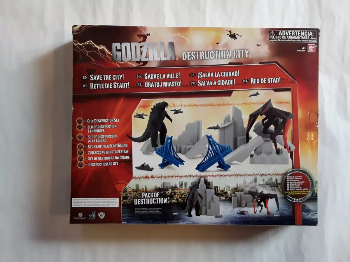 Bandai Godzilla 2014 Destruction City Playset